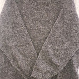 Men’s Lands’End wool sweater L brown heather